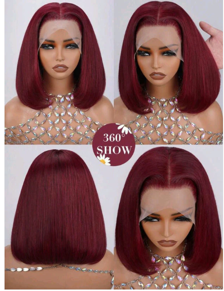 Burgundy Lace Front Bob
