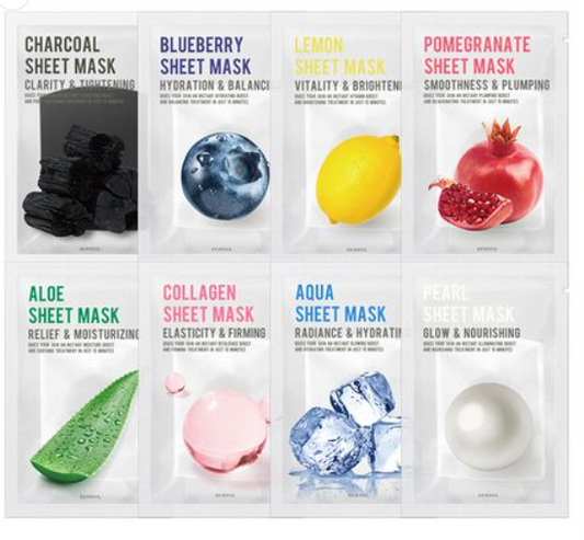 Eunyul Korean Pack of 8 Facial Skin Mask Sheets
