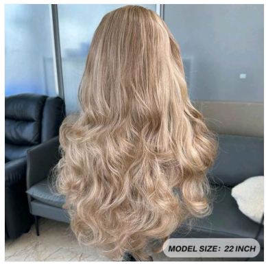 Blonde wig mixed with brown highlights (lace front)