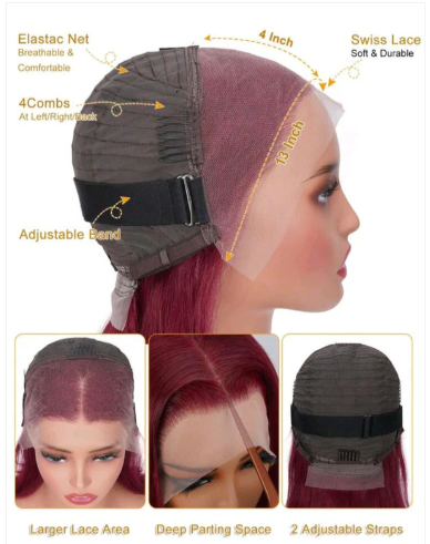 Burgundy Lace Front Bob